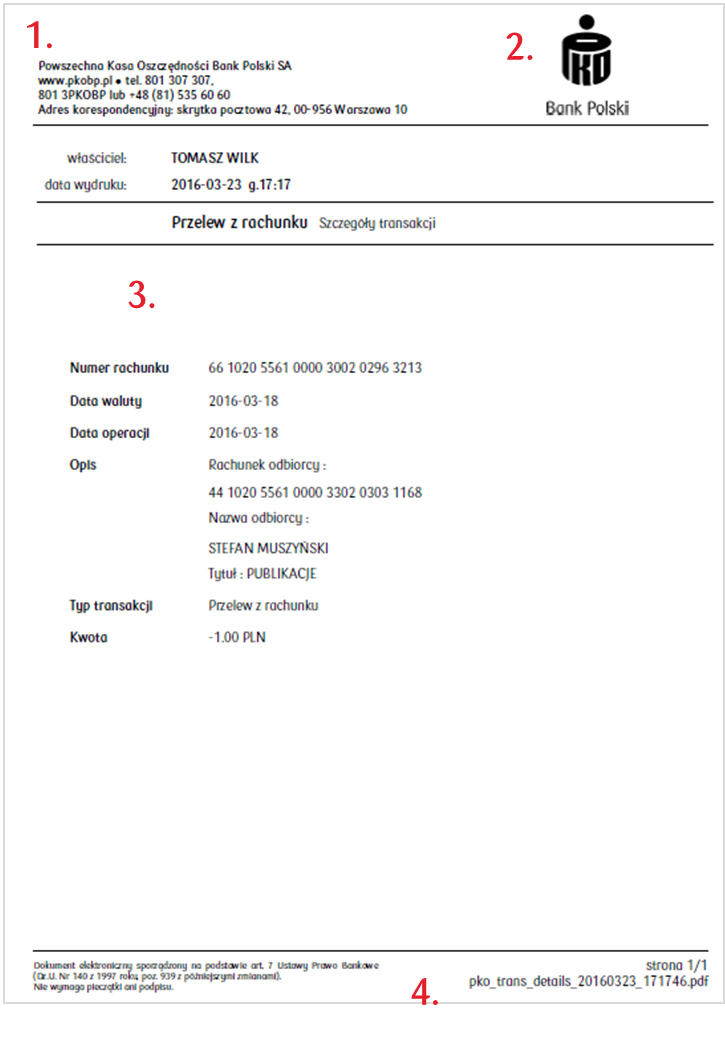 Karta kierowcy - potwierdzenie zapłaty